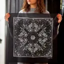 Бандана Коловорот Схід з малюнком "Турецький огірок" чорна