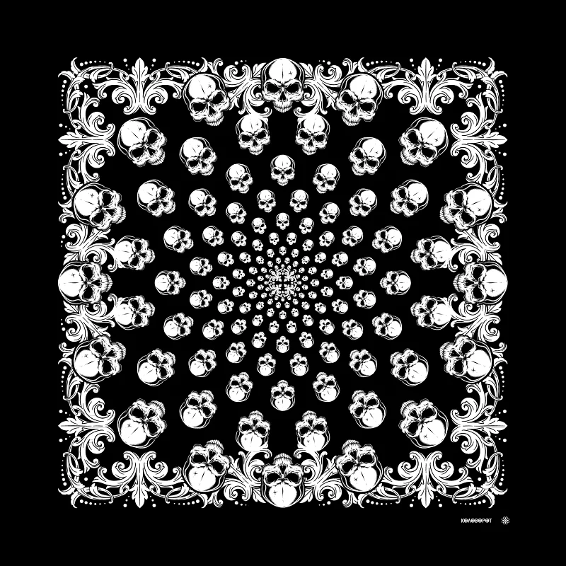 Бандана Коловорот Черепа чорна