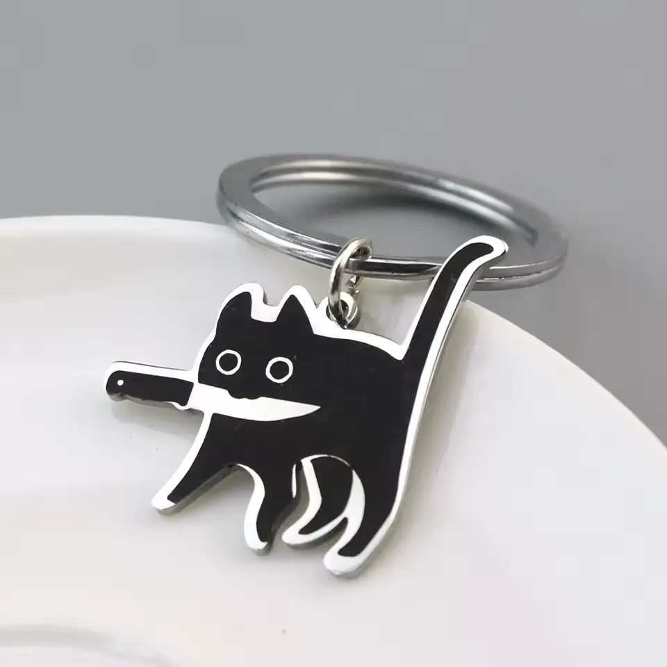 Брелок Кіт з Ножем - Cat with Knife