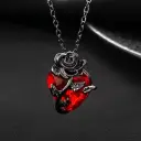 Кулон на ланцюжку Роза з Серцем - Rose with Heart