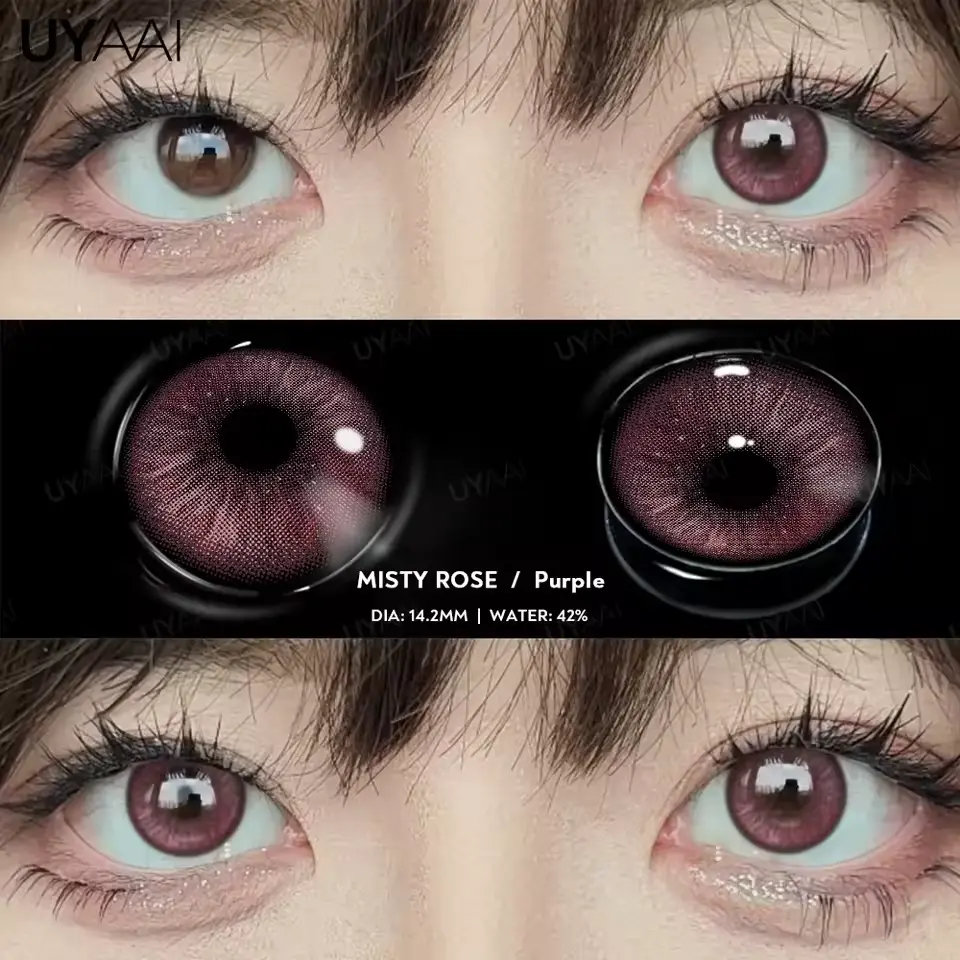 Контактні лінзи Misty Rose Purple рожеві