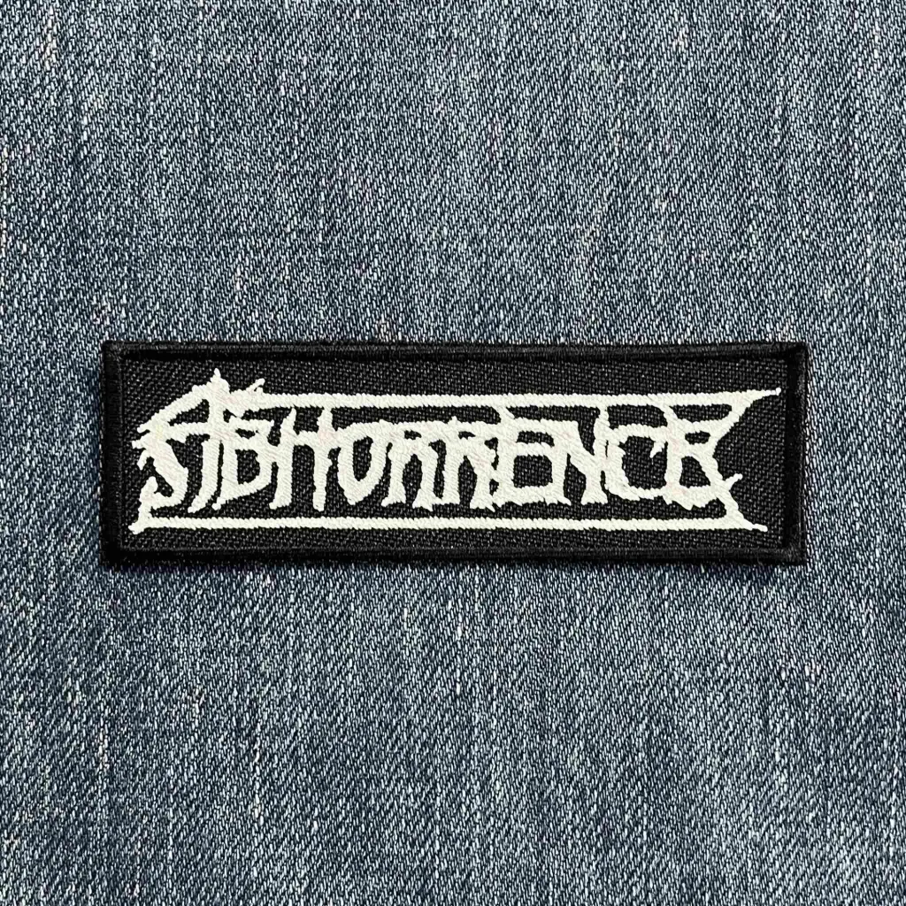Нашивка Abhorrence White Logo вишита