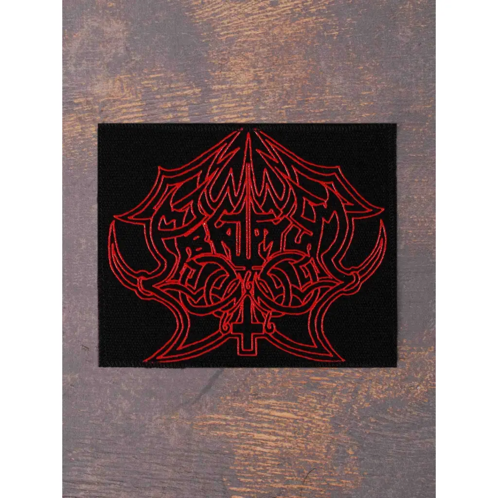 Нашивка Abruptum Red Logo катана