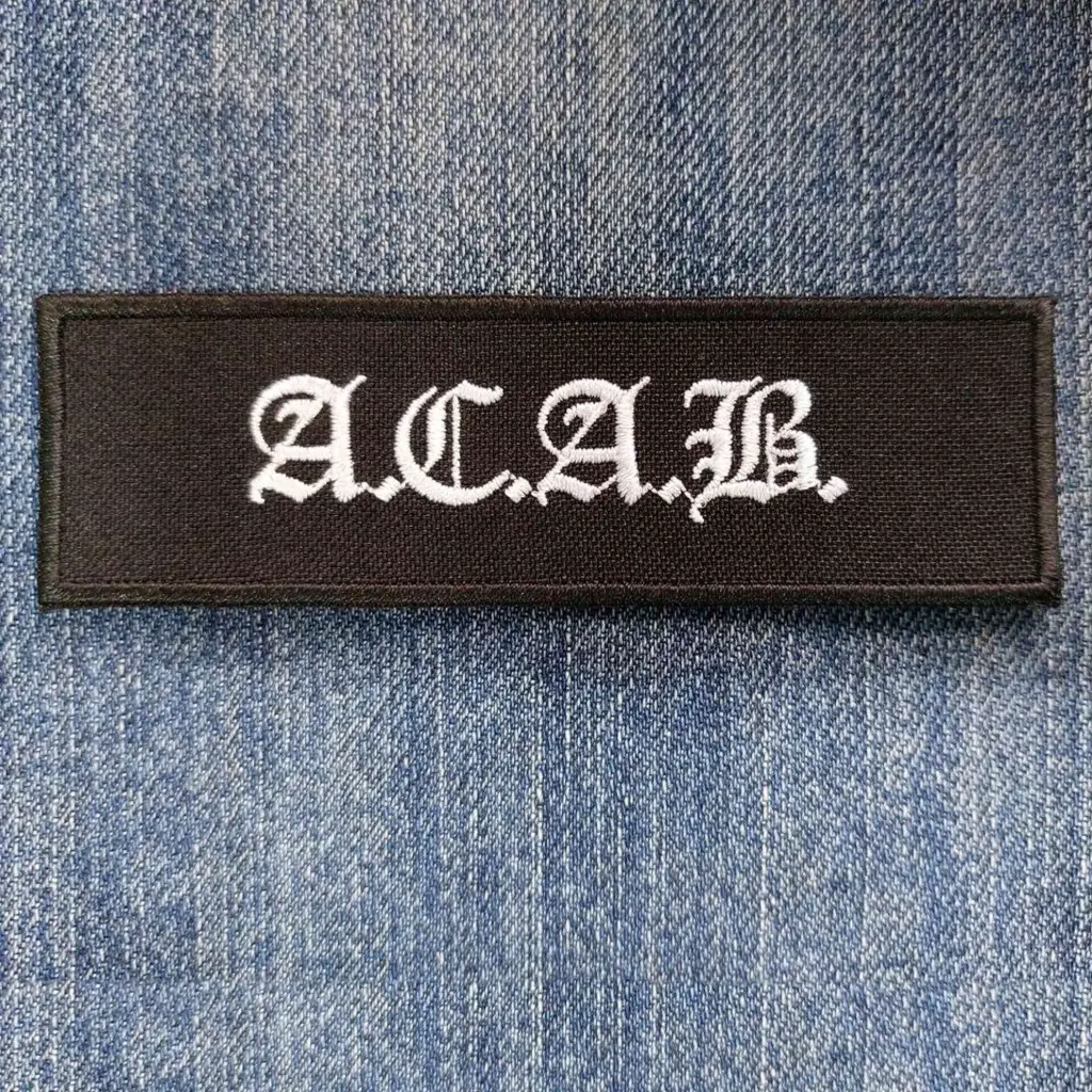 Нашивка A.C.A.B. - White вишита