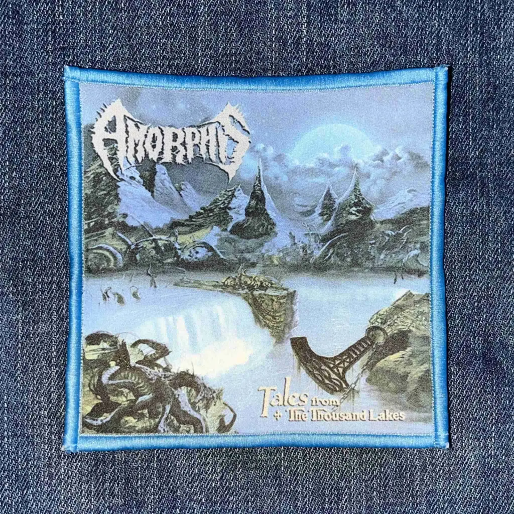 Нашивка Amorphis - Tales From The Thousand Lakes друкована блакитна кайма