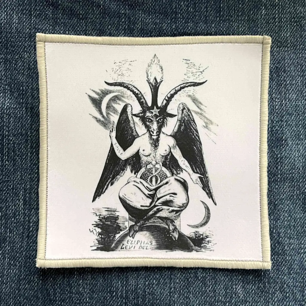 Нашивка Darkthrone - Baphomet друкована біла кайма