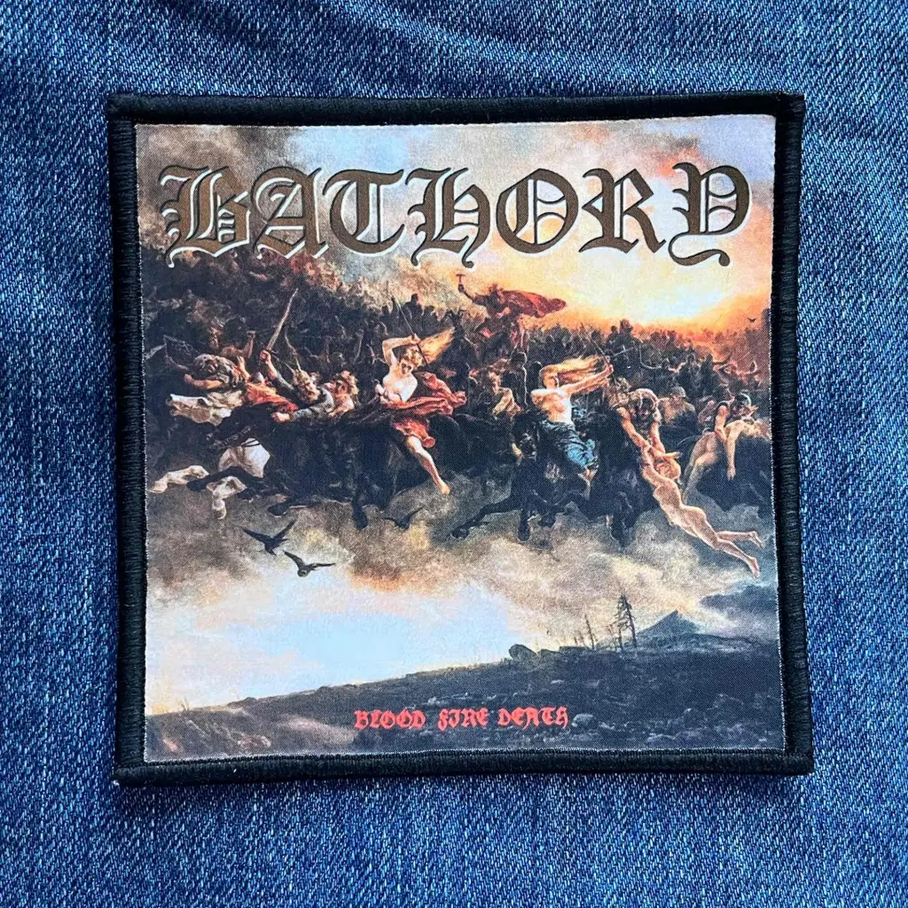 Нашивка Bathory - Blood Fire Death друкована
