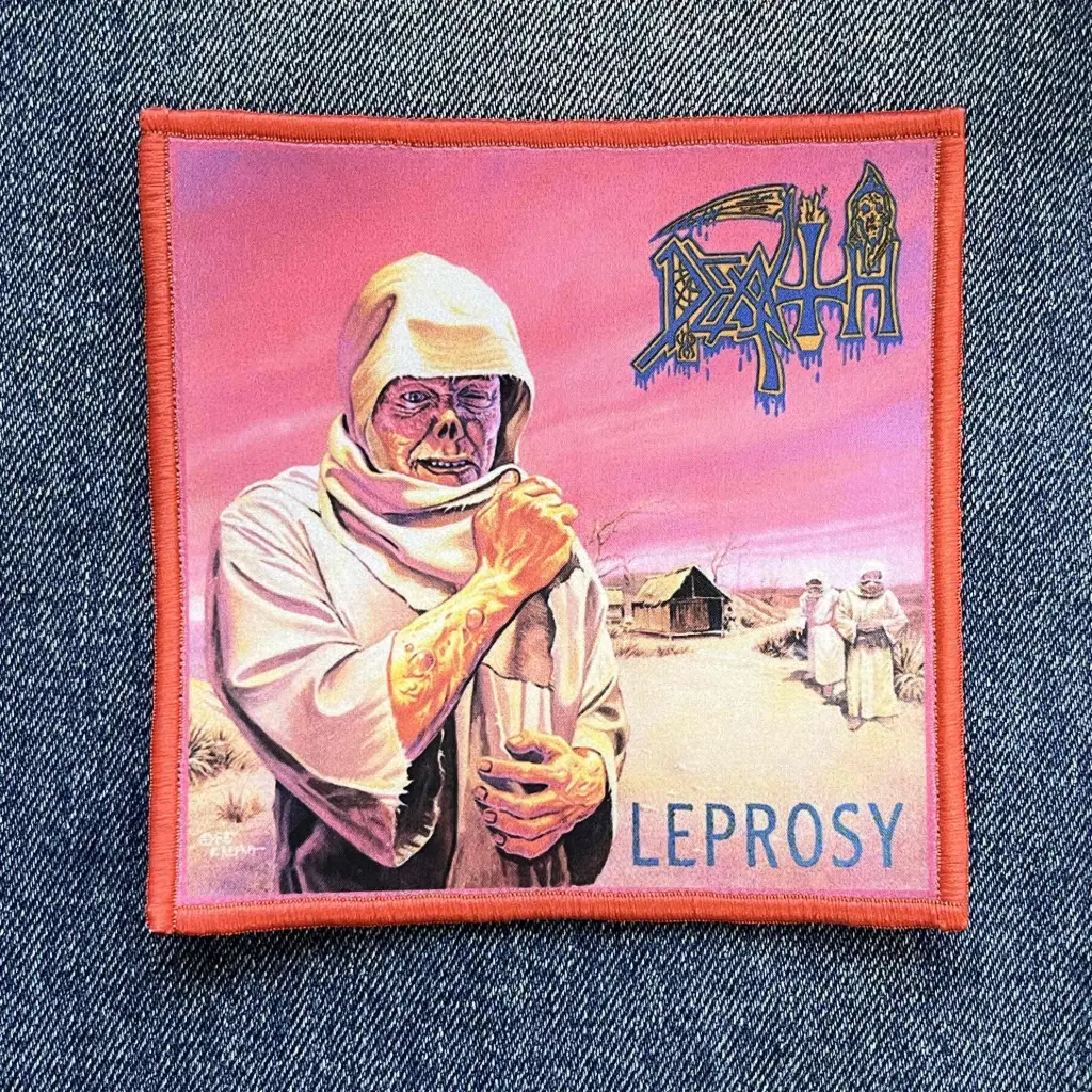 Нашивка Death - Leprosy друкована червона кайма