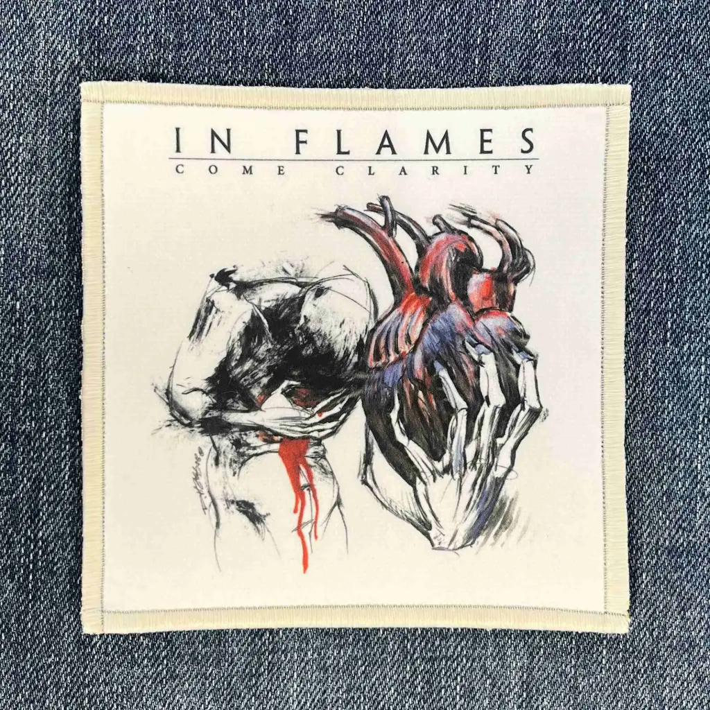Нашивка In Flames - Come Clarity друкована біла кайма