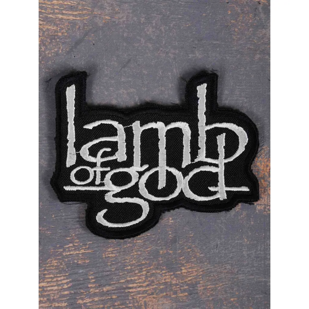 Нашивка Lamb Of God White Logo вишита фігурна