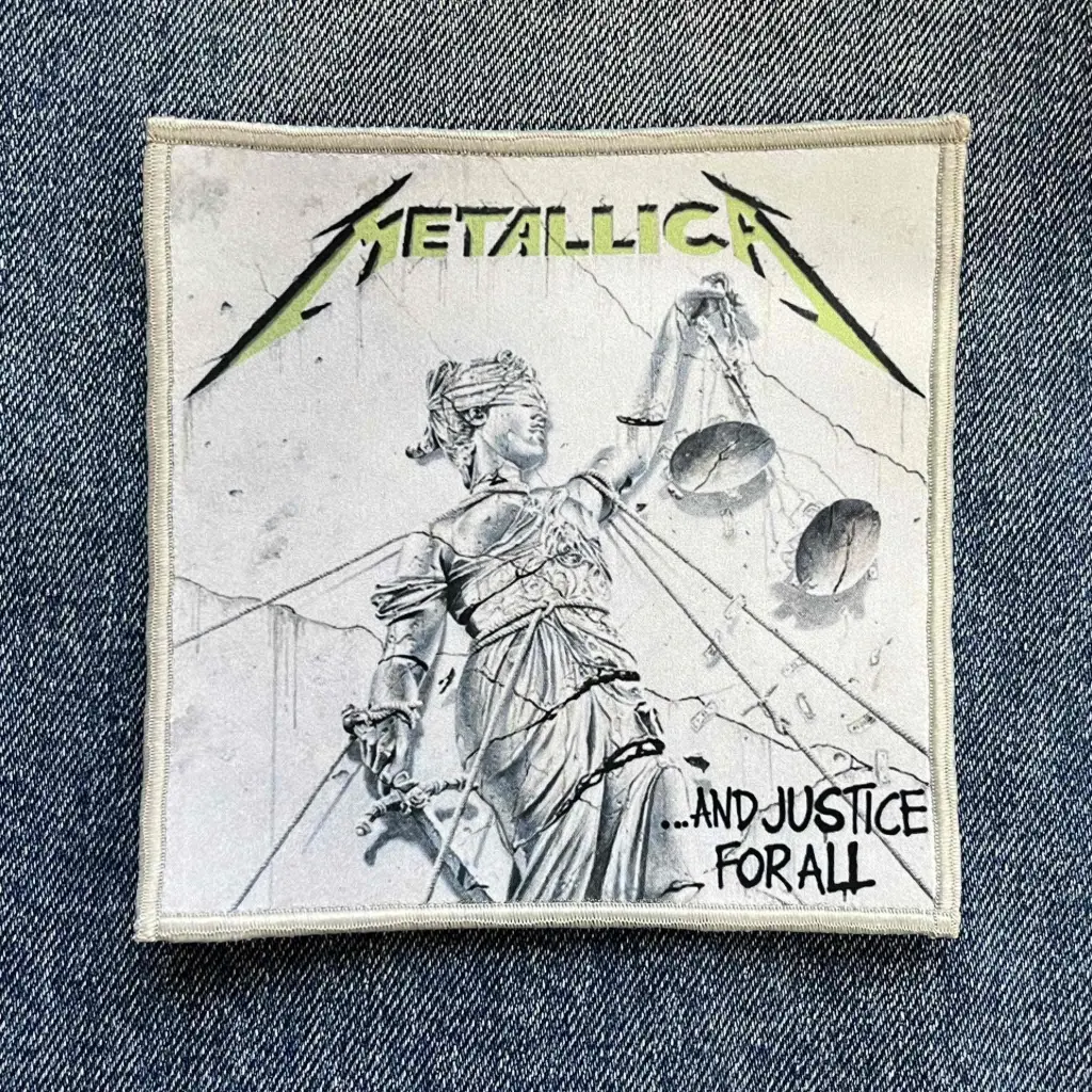 Нашивка Metallica - ...And Justice For All друкована біла кайма