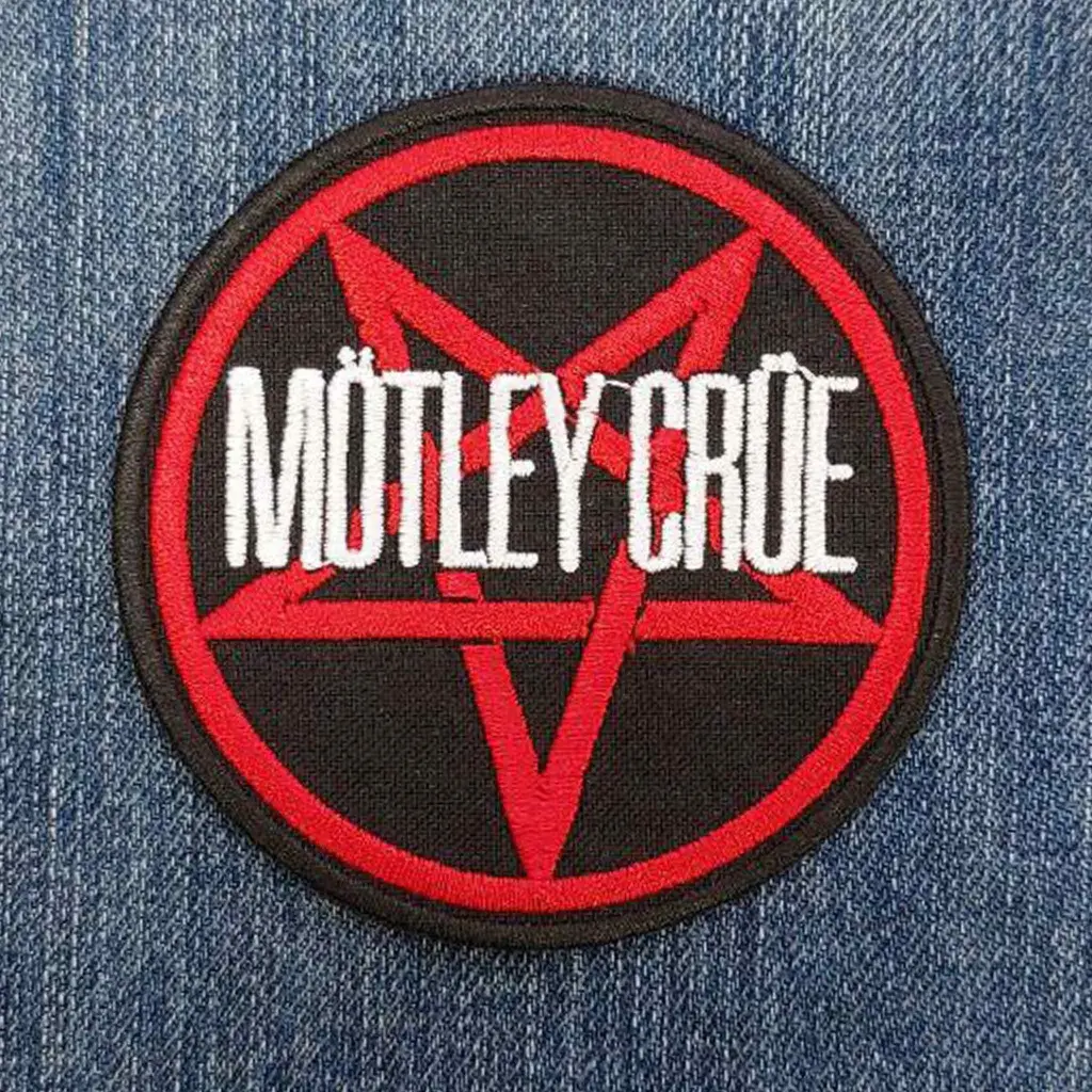 Нашивка Motley Crue пентаграма вишита кругла