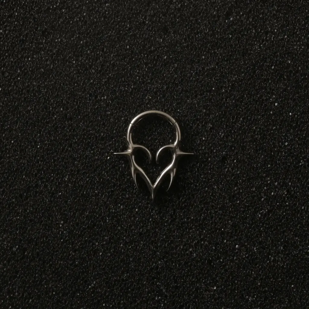 Пірсинг титановий клікер Серце 16 G