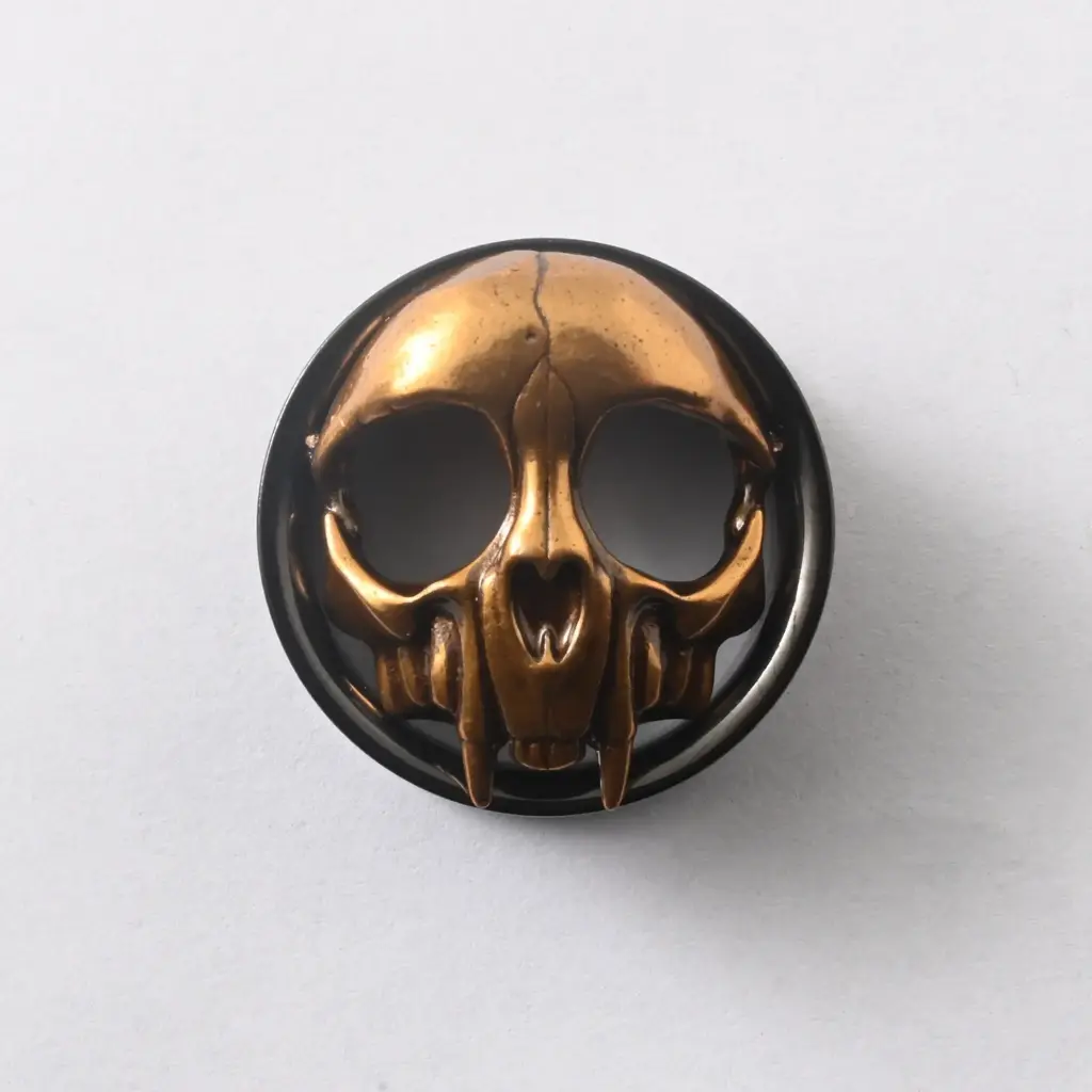 Тунелі металеві чорні Череп (1 шт)