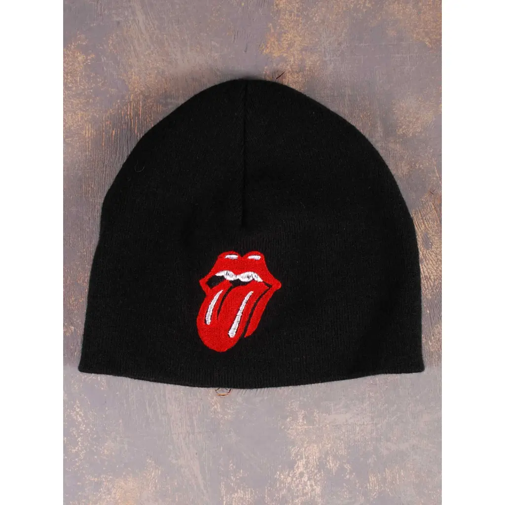 Шапка The Rolling Stones вишита чорна
