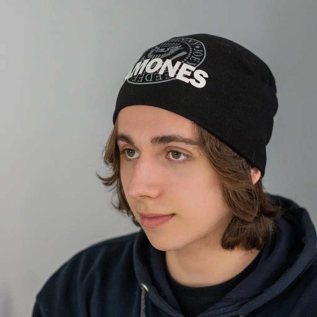 Шапка біні Ramones катана чорна