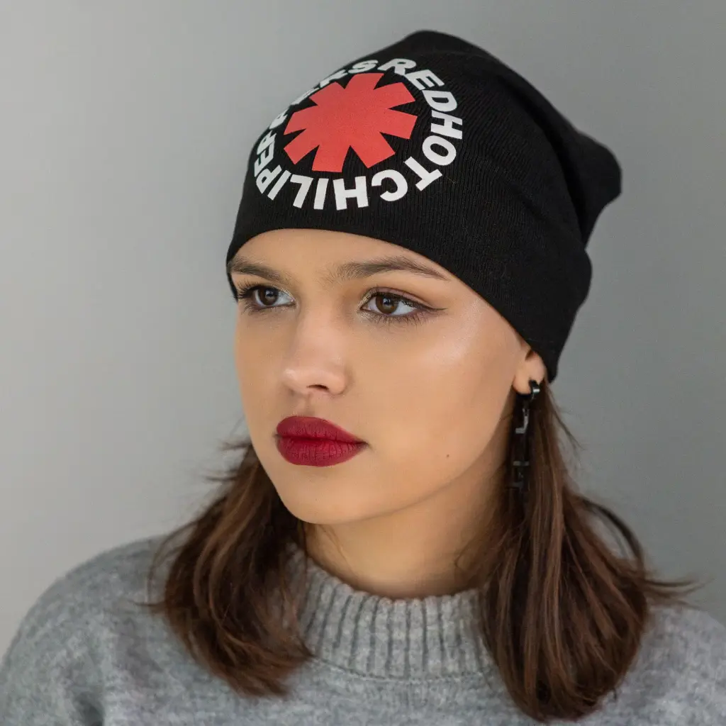 Шапка біні Red Hot Chili Peppers катана чорна