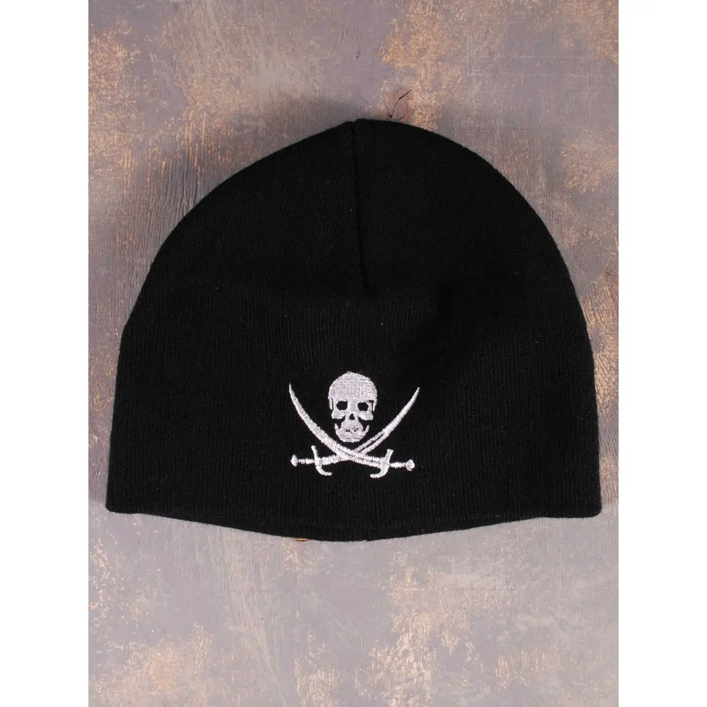 Шапка Веселий Роджер вишита чорна