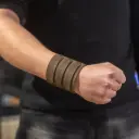 Напульсник з натуральної шкіри чоловічий з трьома ремінцями коричневий