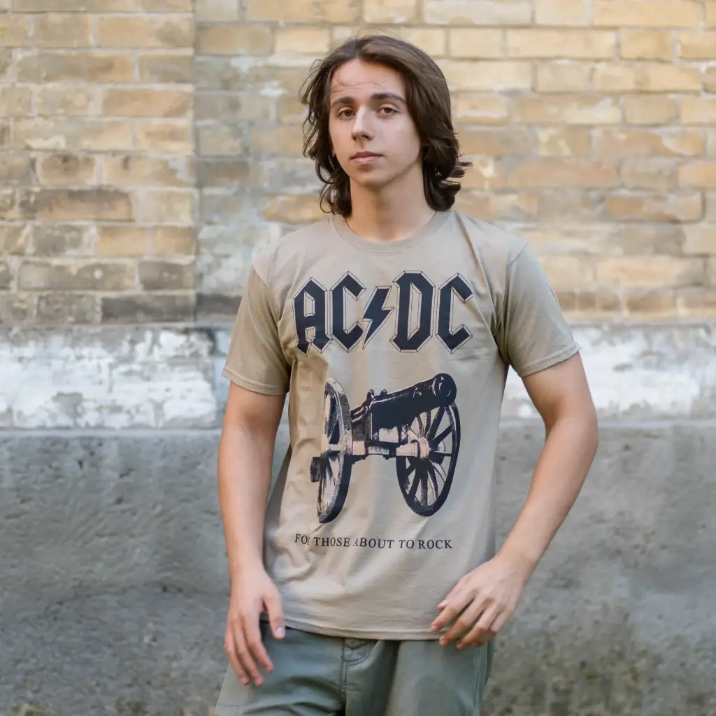 Футболка AC/DC - For Those About To Rock бежева