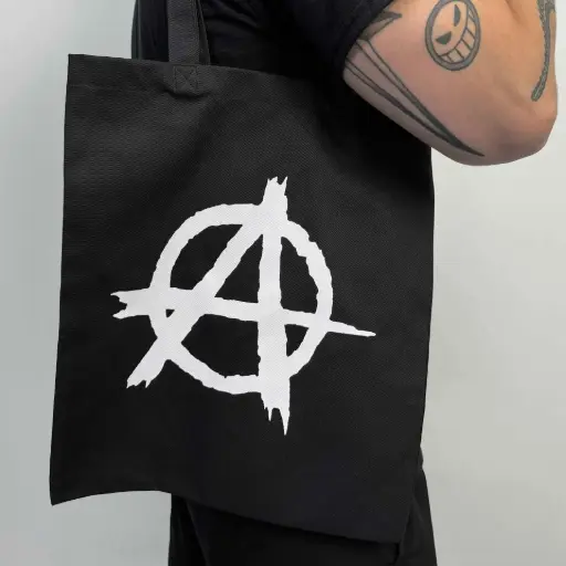 [11853] Сумка-шопер Анархія чорна