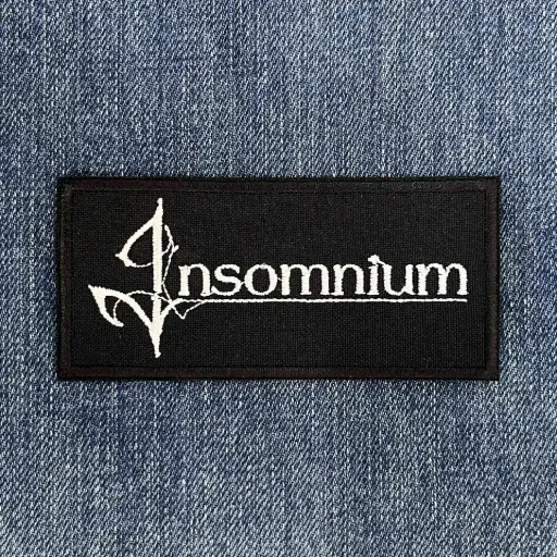 [11892] Нашивка Insomnium Classic White Logo вишита