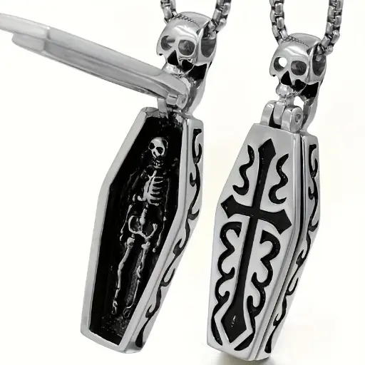 [11896] Кулон на ланцюжку Гроб Openable