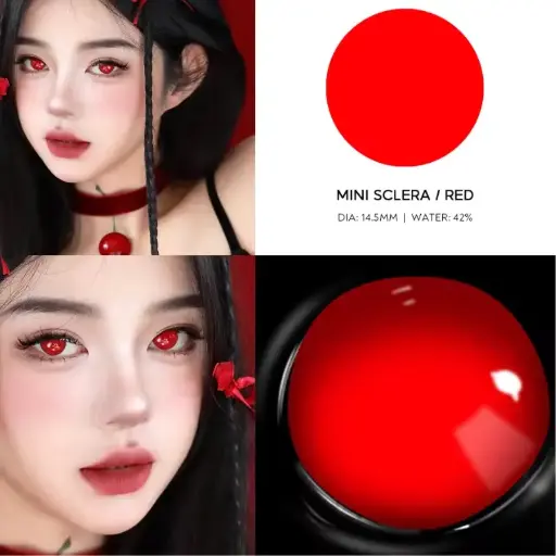 [11905] Контактні лінзи Mini Sclera Red червоні