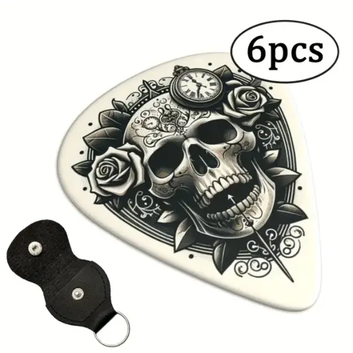 [11927] Медіатор для гітари Skull Flowers (6 шт)