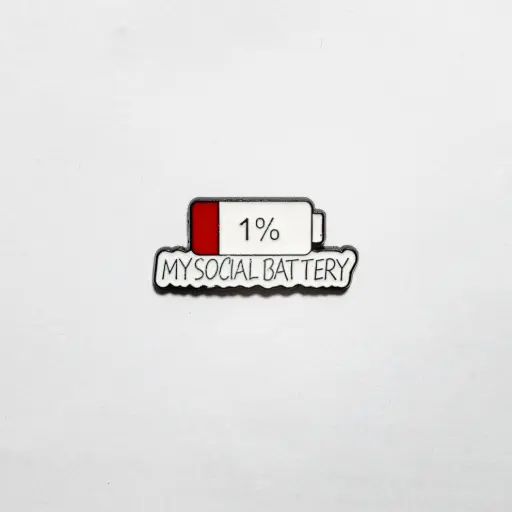 [11939] Пін My Social Battery 1%