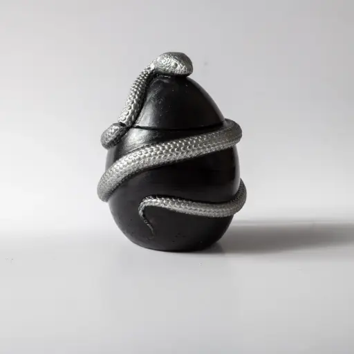 [11982] Гіпсова скарбничка Змія чорна