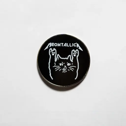 [12040] Пін Meowtallica металевий чорний