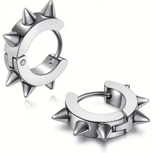 [12078] Сережки металеві з шипами