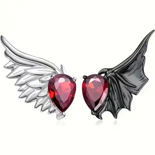 [12083] Сережки металеві Ангел та Демон - Angel And Devil