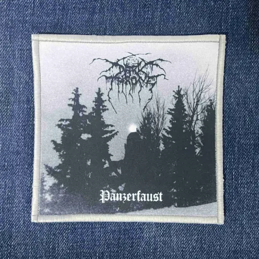 [12129] Нашивка Darkthrone - Panzerfaust друкована біла кайма