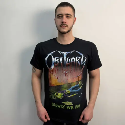 [12140] Футболка Obituary - Slowly We Rot чорна