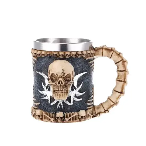 [12154] Кружка металева Череп та Кістки - Skull and Bones