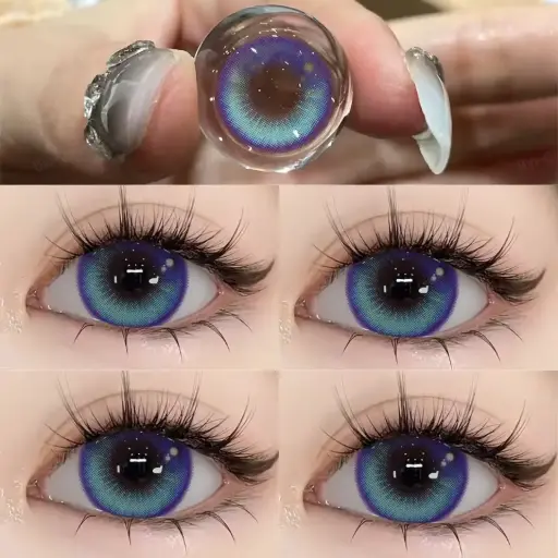 [12171] Контактні лінзи GIRL TEARS блакитні