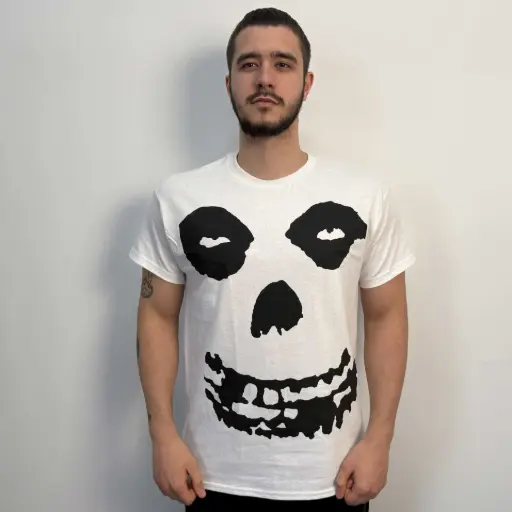 [12313] Футболка Misfits Skull біла
