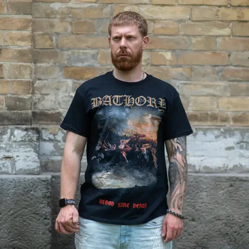 [12420] Футболка Bathory - Blood Fire Death чорна