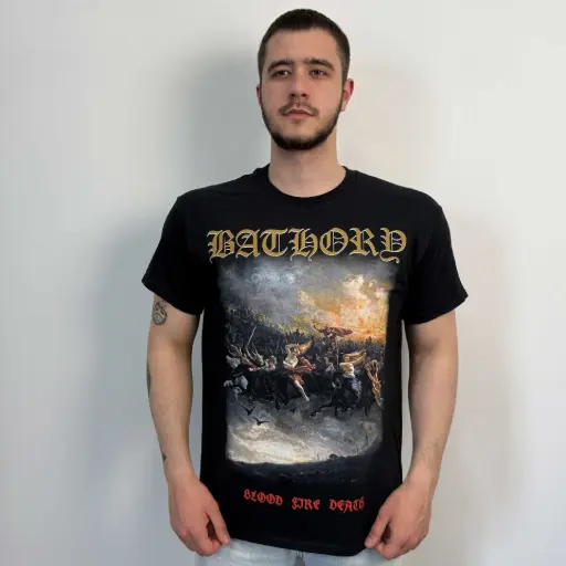 [12420] Футболка Bathory - Blood Fire Death чорна