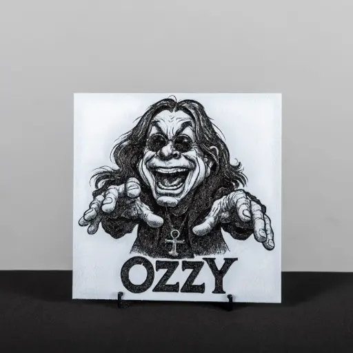 [12442] 3D картина Оззі Осборн - Ozzy Osbourne Laugh з підставкою