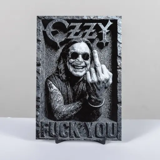 [12443] 3D картина Оззі Осборн - Ozzy Osbourne F*ck You з підставкою