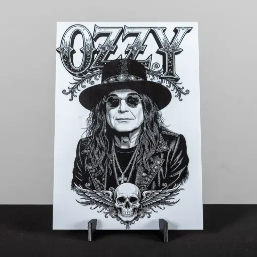 [12444] 3D картина Оззі Осборн - Ozzy Osbourne Skull з підставкою