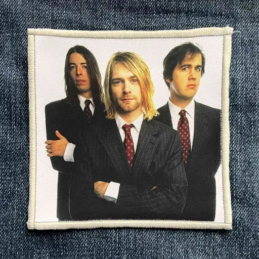 [12523] Нашивка Nirvana Band 2 друкована біла кайма