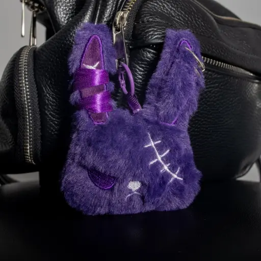 [12543] Брелок плюшевий Зайчик - Dark Bunny Bully Rabbit Doll фіолетовий