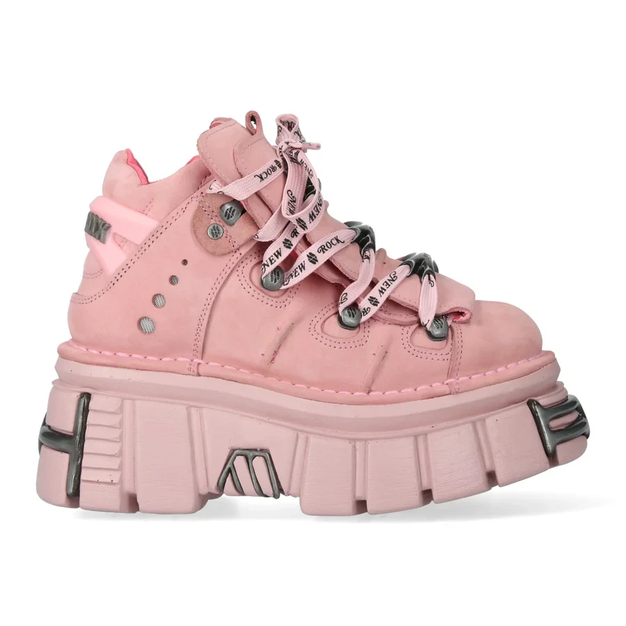 [13128] New Rock M-106-C158 Pink Platform Boots – Exclusive Style & Premium Quality