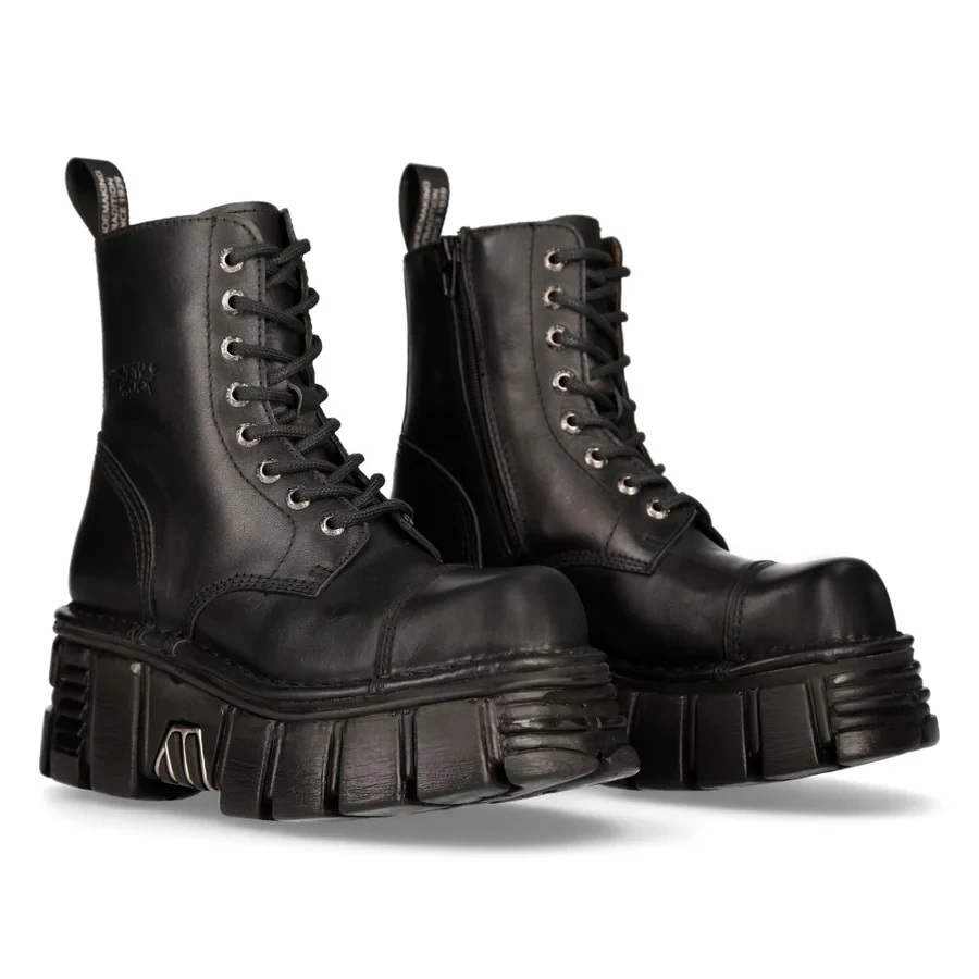 [13256] New Rock M-NEWMILI083-S39 – Масивні Шкіряні Черевики на Платформі