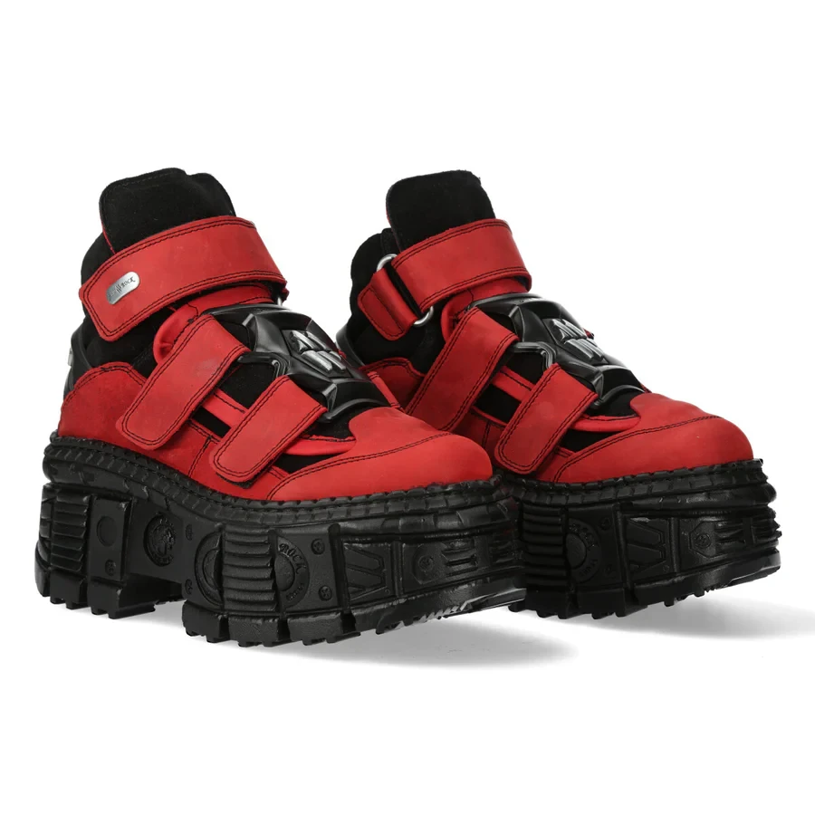 [13448] Черевики New Rock M-WALL285-S6 Red/Black – Культове готичне взуття на платформі