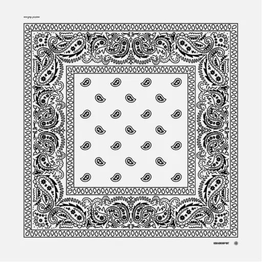 [127] Бандана Коловорот Бута з малюнком "Турецький огірок" біла